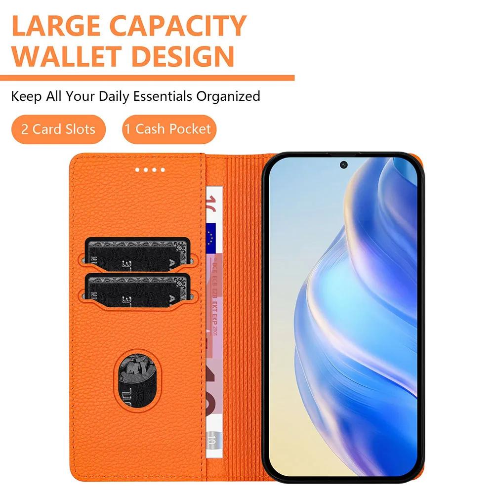Litchi Pattern Wallet Flip Case For Samsung Galaxy S25 Ultra S24 Plus S23 FE S22 S21 Note20 Ultra Note 10 Plus Back Cover Fundas