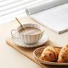 1Set Classic Teacup and Saucer Coffee Mug and Saucer Plate Drinking Cups for Breakfast Afternoon Tea Summer Winter Drinkware