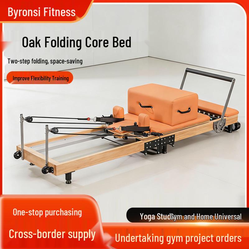 Oak Folding Pilates Core Bed - Large Equipment for Yoga Studio & Personal Training