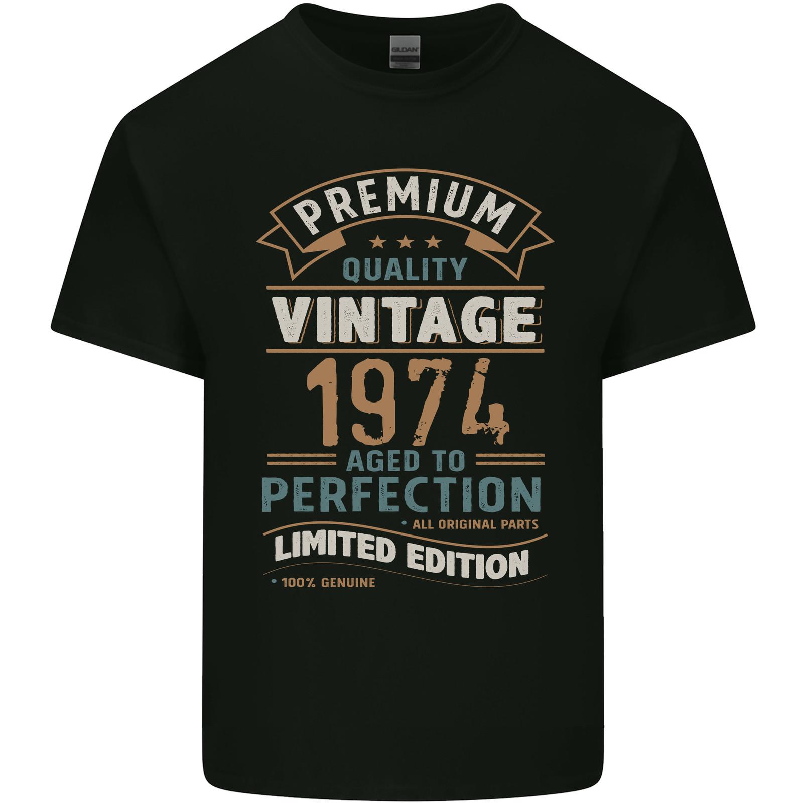 

Premium Vintage 51st Birthday 1974 Mens Light Cotton T-Shirt Mens Womens Tees Top M