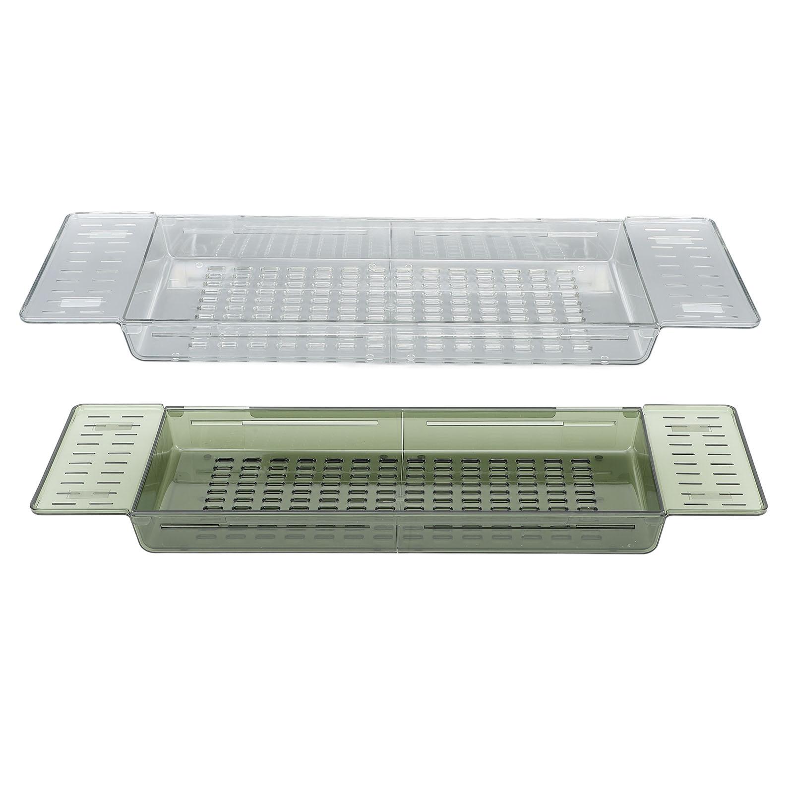 

Поднос для ванны, выдвижной сливной лоток, водонепроницаемая полка для ванны большой емкости для ванной комнаты