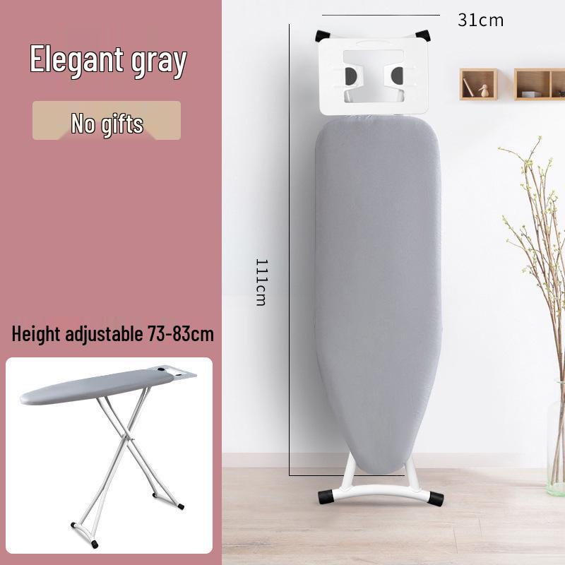 Large Folding Vertical Ironing Board with Widened Pad and Clothes Rack