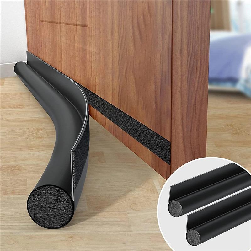 DIY Single Side Door Seam Draft Stopper Adjustable Wear-resistant Leather Door Seal Strip NEW High Quality Durable