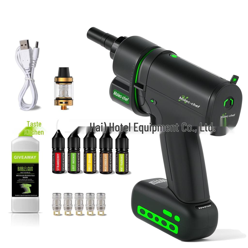 Spanish Molecular Gastronomy Smoked Bubble Gun for Creative Cocktails and Aromatic Dishes