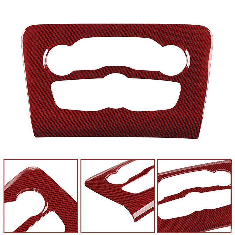 Car Carbon Fiber Look Interior Central Control Air Conditioning Panel Cover Tirm For Dodge Charger 2016-2021