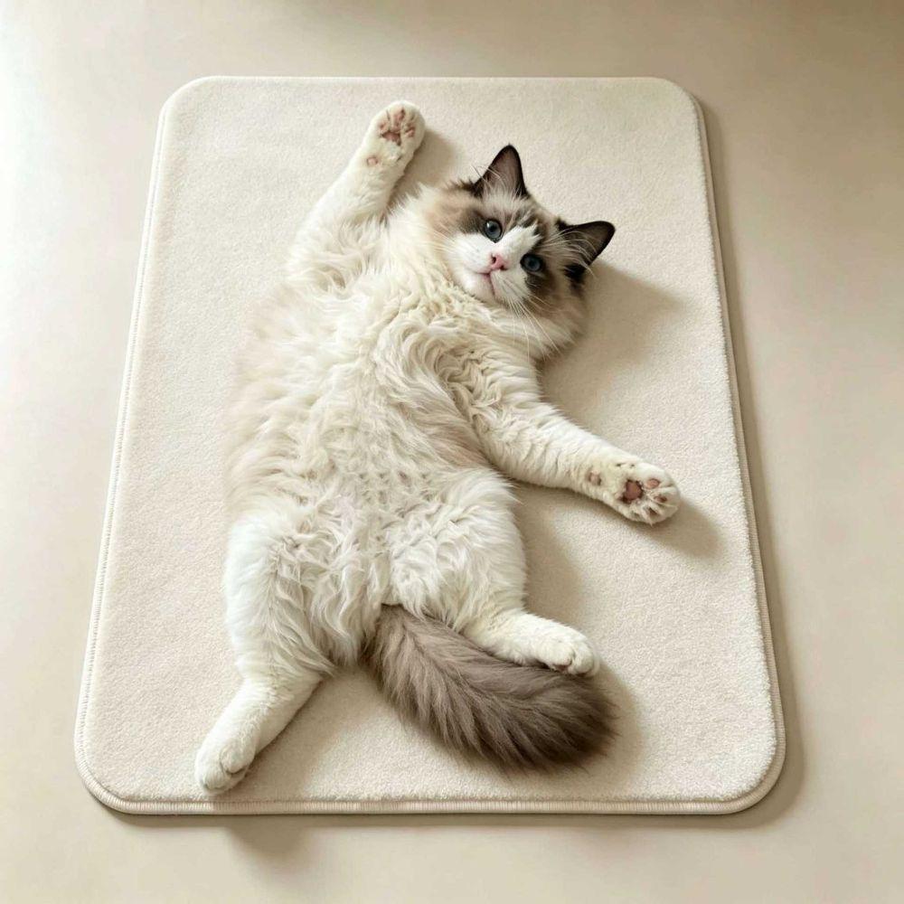 Non-slip Cute Cat Floor Mat Ragdoll Cat/Cow Cat/Civet Cat Floor Mat Living Room Tea