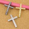 5pcs/lot Rhinestones Cross Charms 25X36mm Exquisite Pendants For Jewelry Making DIY Bracelets Necklace Pendants Accessories
