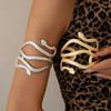 Metal Double-headed Serpentine Open Bracelet, Arm Ring, Personalized Exaggeration and Unique Jewelry.