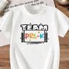 Kids Crewneck Short Sleeve T-Shirt, Trendy Team Preschool Print Summer Casual Tee