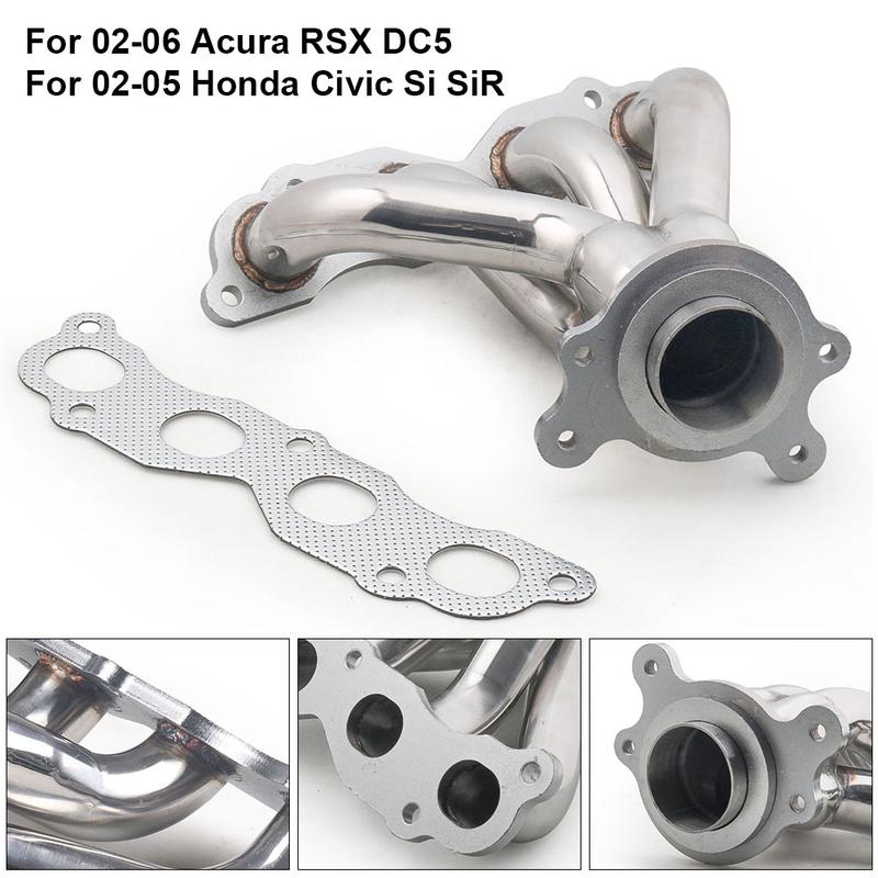 Coletor de Escape Racing em Aço Inoxidável Para 02-05 ACURA RSX DC5/-05 CIVIC Si EP3 K20A3 COLETOR DE ESCAPE