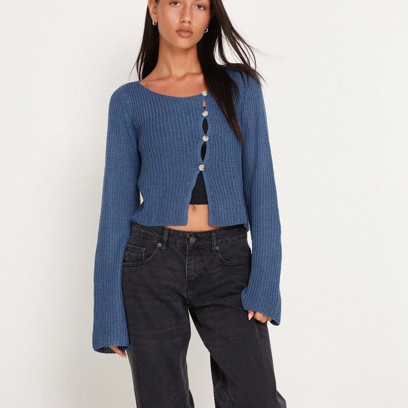 Fashion Special Women's Clothing Versatile Temperament Crew Neck Long Sleeves Short Crop Top Sexy Pullover Knitwear Tops Women