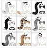 Kitten Ears Furry Headwear Leather Choker Tail Animal Costume for Cosplay