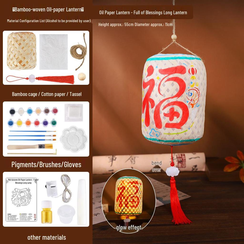 DIY Oil Paper Lantern Kit for Mid-Autumn Festival: Chaoshan Heritage Decorative Lanterns
