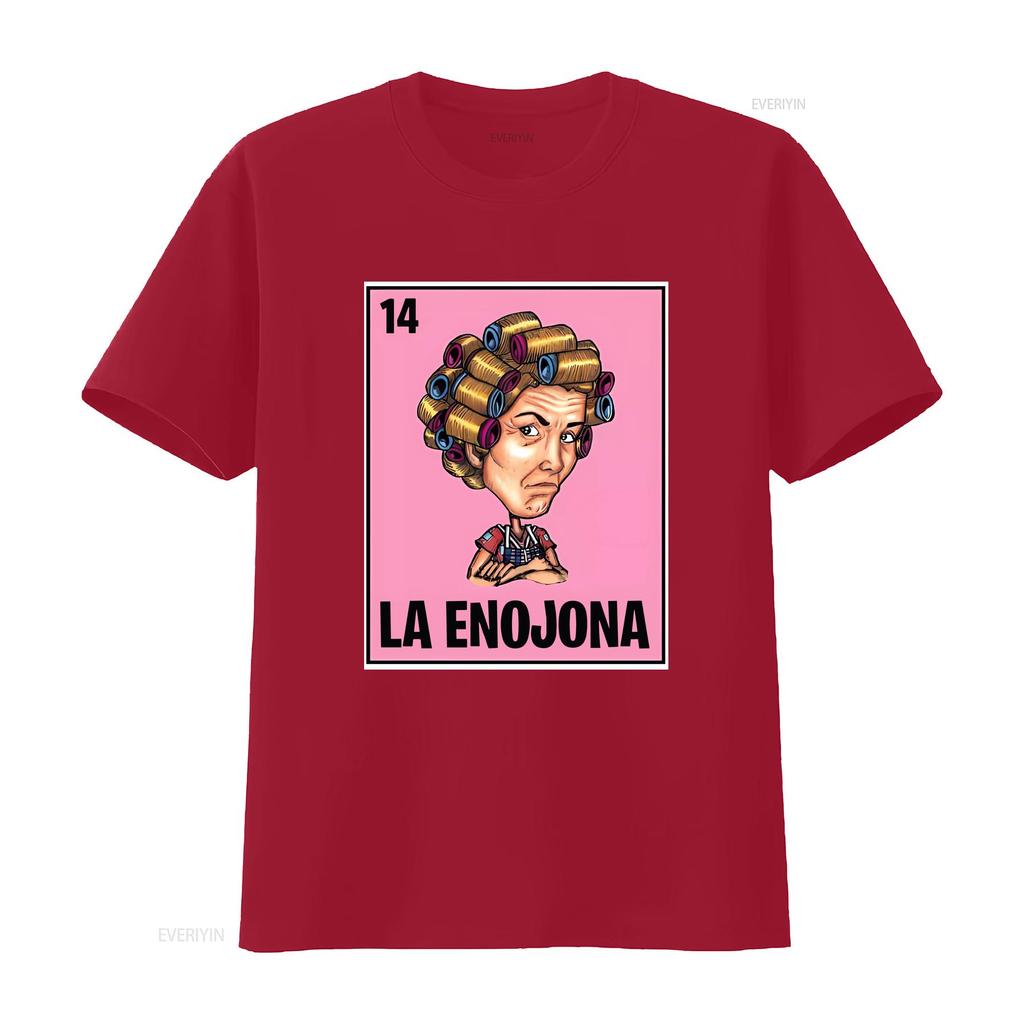 La Enojona Dona Florinda Chilindrina Chavodel8 Funny Mexican Loteria T Shirt Vintage Washed Breathable Designer Clothes Graphic