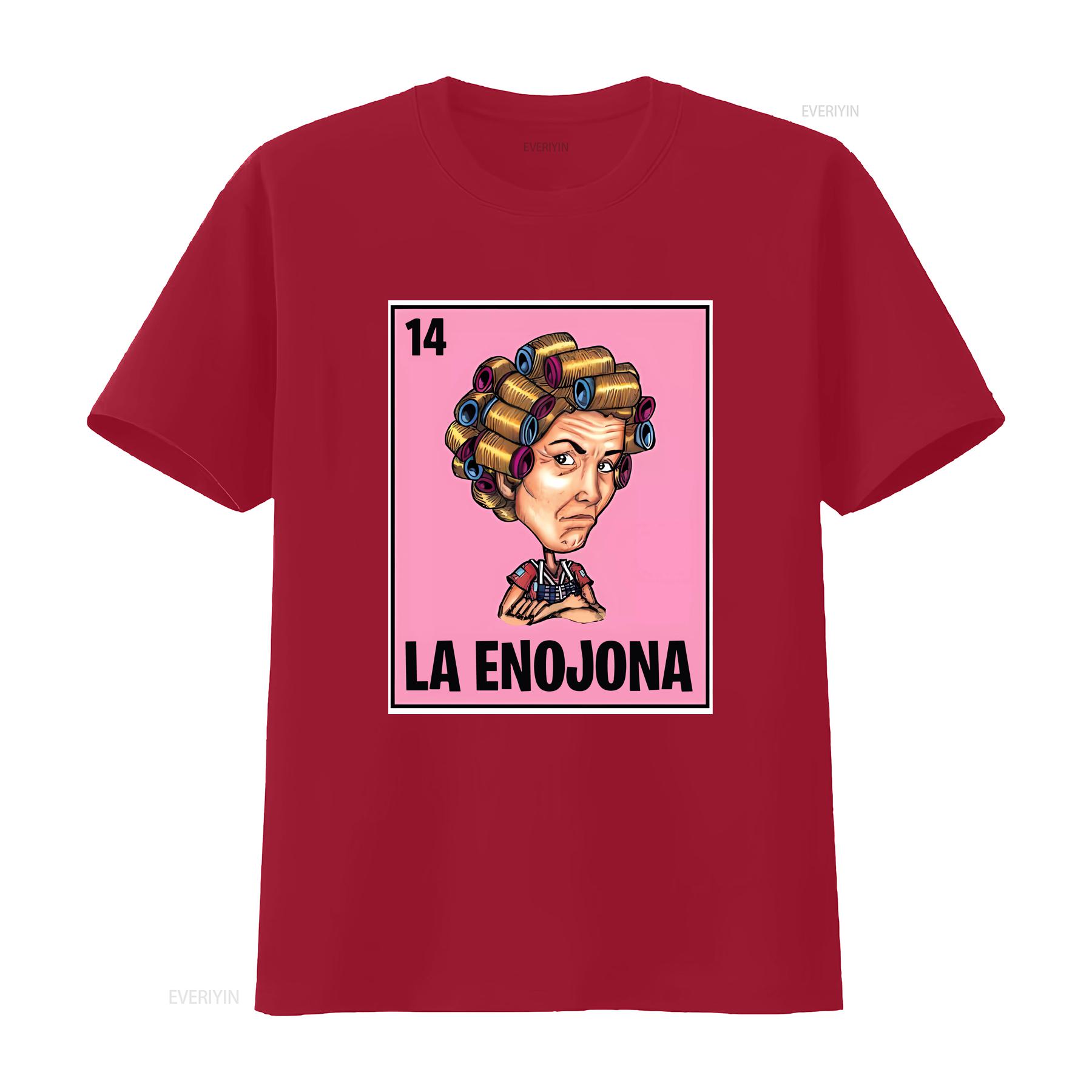 La Enojona Dona Florinda Chilindrina Chavodel8 Funny Mexican Loteria T shirt vintage Washed Breathable designer clothes graphic S