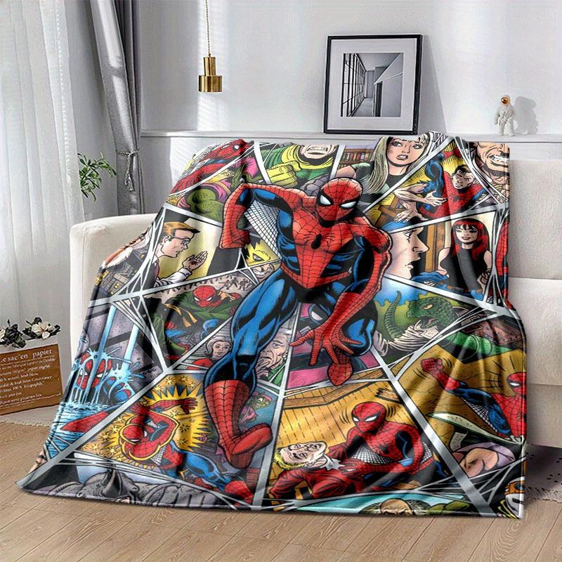 1pc Spider-Man Printing Blanket - Soft, All-Season Throw for Office Blanket, | Personalized Gift with Adorable Cartoon Design
