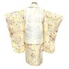 3 Years Old Girl Kimono Set Lace Cover Set Festival Peach Festival and Light Weeping Cherry [Muromachi-st.] Shichi-Go-San Doll's "Light Yellow,