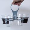 Creative Party Folding 6 Cups Holder Portable Rotating Coffee Drinking Bottles Bracket KTV Handheld Cocktail Wine Storage Rack