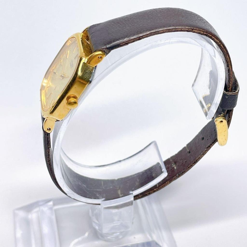 Used 46 CITIZEN Watch Ladies 2931 Gold Square Wristwatch 46