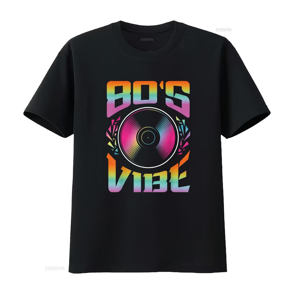80er Jahre Outfit Kostümparty Retro 80er Jahre Vibe T-Shirt vintage Gewaschen Dehnbar Atmungsaktiv Bequem Designerkleidung Stilvoll