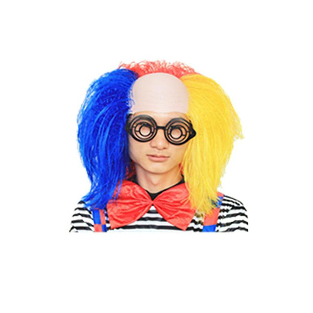 Clown Cosplay Bald Cap Wig Props Headgear Fashion Clown Wig  Halloween Party