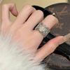Retro S ring does not fade, light luxury index finger ring, open ring.