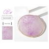 1pc Round/Square Painted Gel Polish Palette Natural Resin Onyx Display Board Holder Practice Nail Art DIY Tools