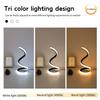 1Pc LED Spiral Table Lamp Modern Three Speed Dimming USB Power Button Switch Bedroom Decorative Table Lamp