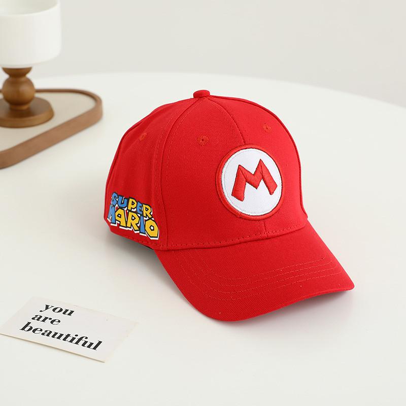Super Mario Bros Cartoon Baseball Cap With Sun Protection And Breathable Cotton For Kids Summer Wear