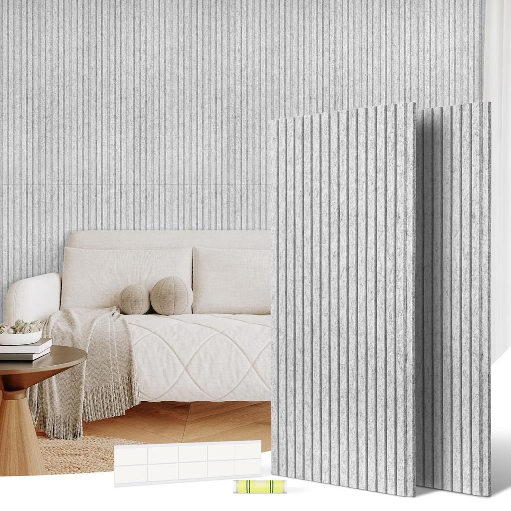 Walspax High-Density Sound-Absorbing Panels, 120x60cm, Set of 2, Approx. 1.44m², Double-Layer Composite Sound-Absorbing Material, Peelable,