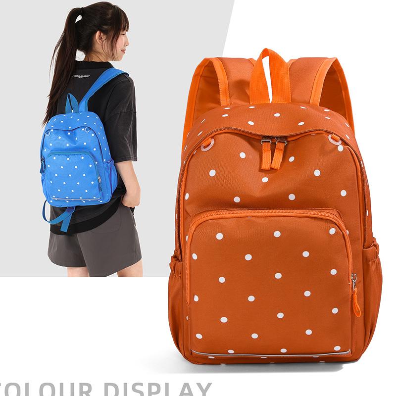 Schoolbag, niche girls' travel backpack, cute star print backpack, transparent patchwork doll bag, sweet student backpack for girls