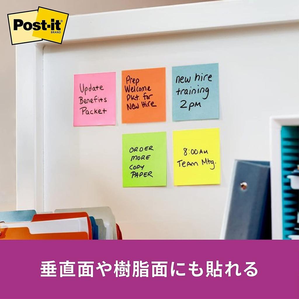 3M Mocne Neonowe Kartki 50 x 90 x 6 Karteczek Post-it, Samoprzylepne, Małe, Kolory, 50 mm, Bloczki, 650-6SSAN-AM