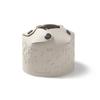 Gas Canister Protective Cover White, Simple and Generous PU Lther Outer Bag with Snap Buttons for Camping Hiking