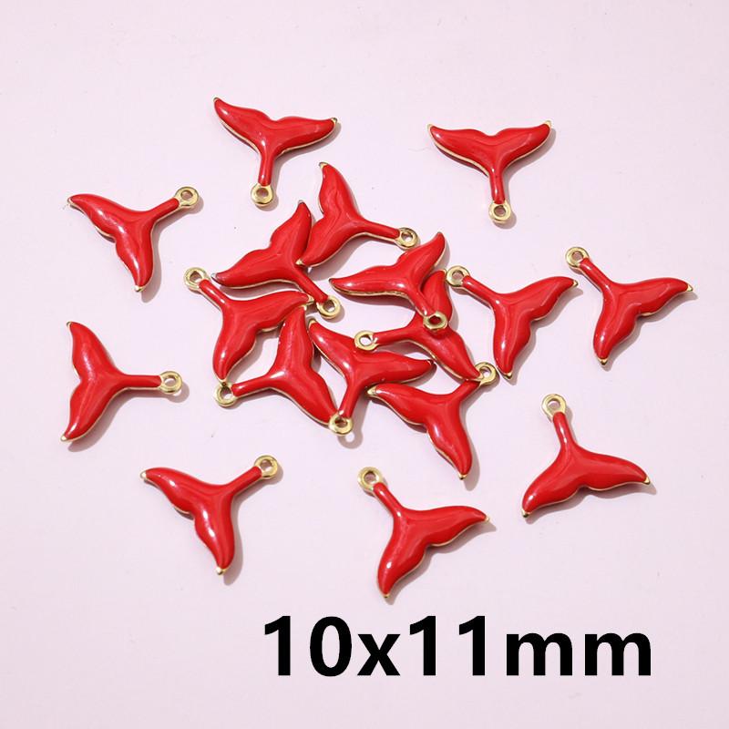20pcs Stainless Steel Enamel Small Cute Charms Pendant Fish Starfish Coral Reef DIY Jewelry Making Accessories Findings
