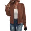 Ladies' Casual Stand Up Collar Zipper Jacket