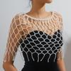 French Style Pearl Waist Chain Elegant Beaded Belt Luxury Pearls Tassel Shawl  Summer Beach