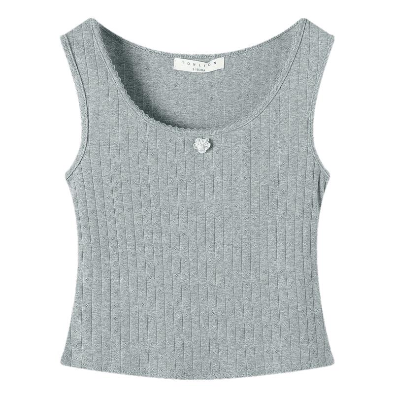 TonLion Women s Textured Cotton Vest L