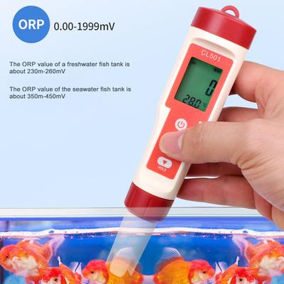 5in1 Water Quality Test Pen Chlorine PH ORP H2 Temperature Test Meter Multi-functional Mariculture Water Quality Tester