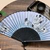 Floral Handheld Folding Fan Hand Held Silk Bamboo Fans with Tassels Hollowed Hand Foldable Fan for Dancing Wedding Decor