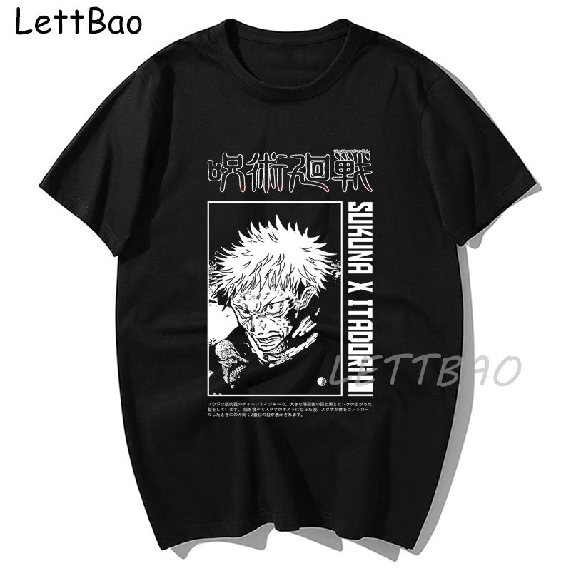 Harajuku T Shirt Jujutsu Kaisen Anime Graphic Tees Men S Clothing Punk Casual Tees Plus Size