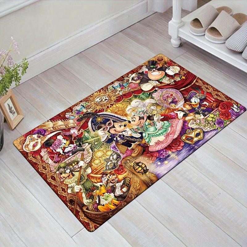 

1 шт. Ковер с рисунком Микки Мауса и Минни от Disney, Коврик для зоны, Нескользящий ковер, Коврик для пола, стирающийся вручную, Подходит для гостиной, спальни, Декор для дома 60cm by 90cm