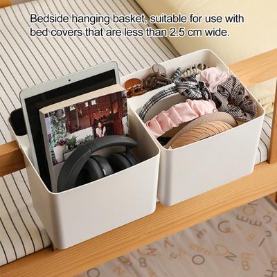 Bedside Hanging Basket Bedroom Dormitory Study Organizer Lidless Design Easy Access Snacks Sundries Storage Bin Bedside Caddy Organizer