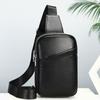 Simple Leather Chest Bag Men With A High-end Feel Top Layer Cowhide Crossbody Shoulder Men's Casual Versatile