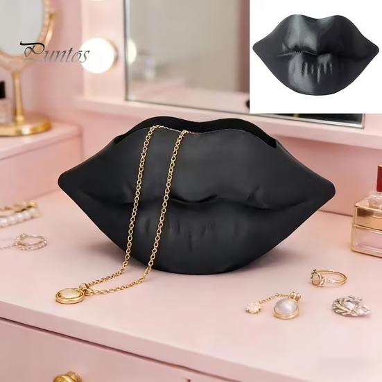 Creative Gift for Beauty Lovers Lip Shaped Storage Box, Decorative 3D Printed PLA Sculpture, Modern Home Office Ornaments Art Ornament Makeup Brushes