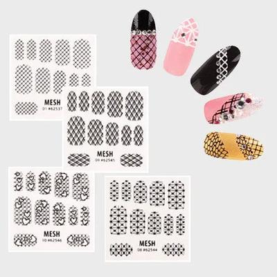 Nail Mesh Black Series Nail Sticker