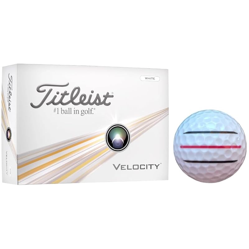 

[Hapiraki_Golf Line] titleist golf ball Velocity velocity With line (1 dozen white_3 lines)