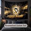 Custom Name Text Tapestry,Pittsburgh Penguins Decorative Wall Hanging, Background Tapestry For Home Bedroom
