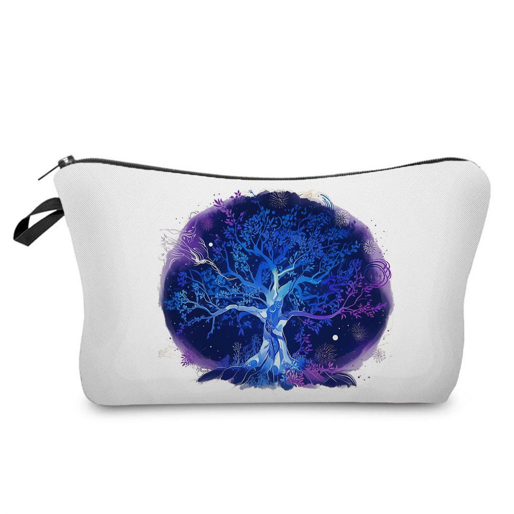 Women Tree of Life Print Cosmetic Bag Toiletries Organize Travel Storage Case 6854 KTB
