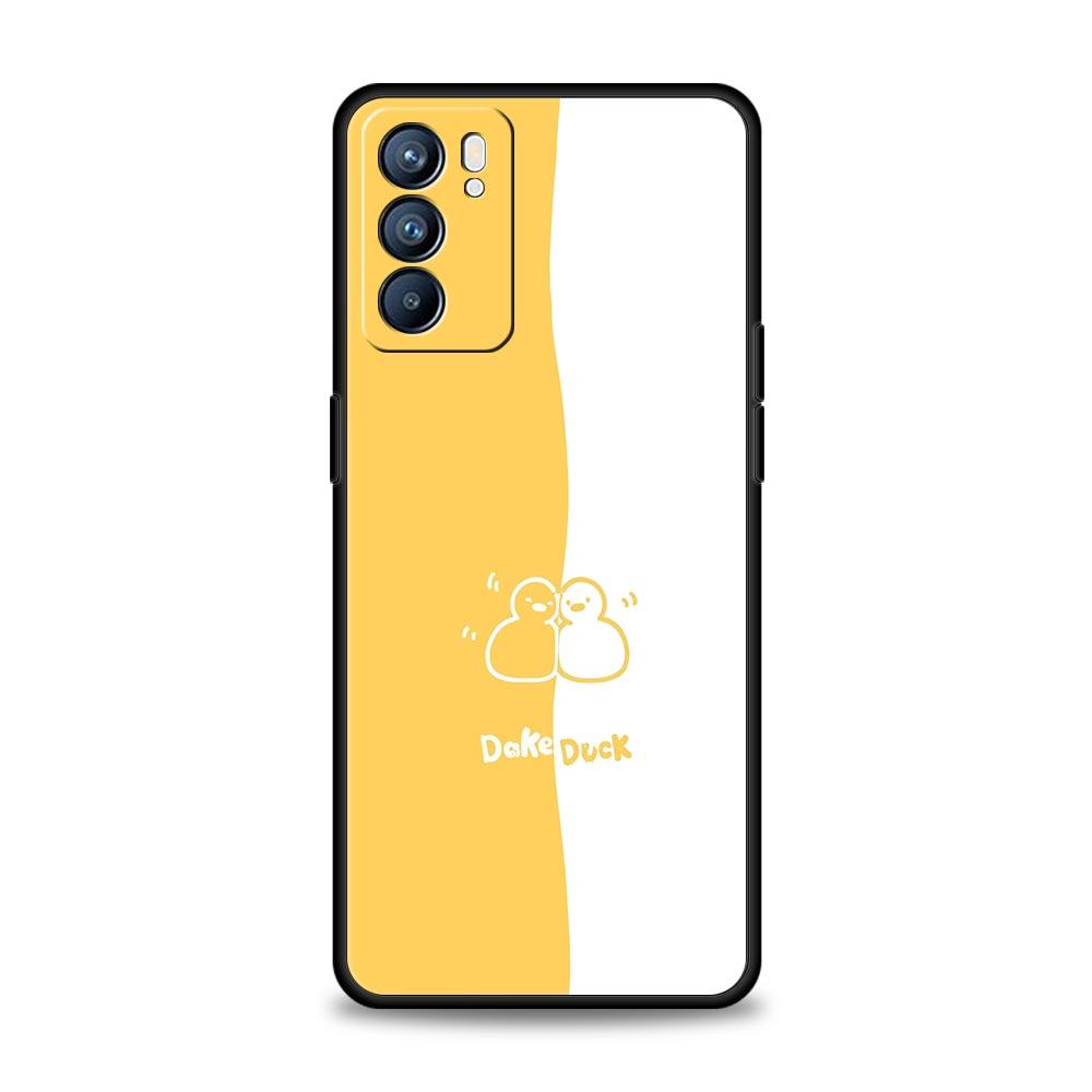 Phone Case For Oppo A54 A53 A52 A9 A15 A95 A17 A16 A76 A74 A57 A31 Find X6 Pro X5 Reno8 Reno7 Reno6 Pro 5G Cover Duck Art