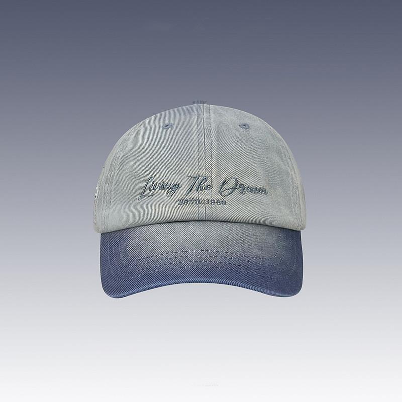

Cotton Baseball Cap For Women With Embroidered Letters Summer Sun Hat Adjustable Fit Темно-синій